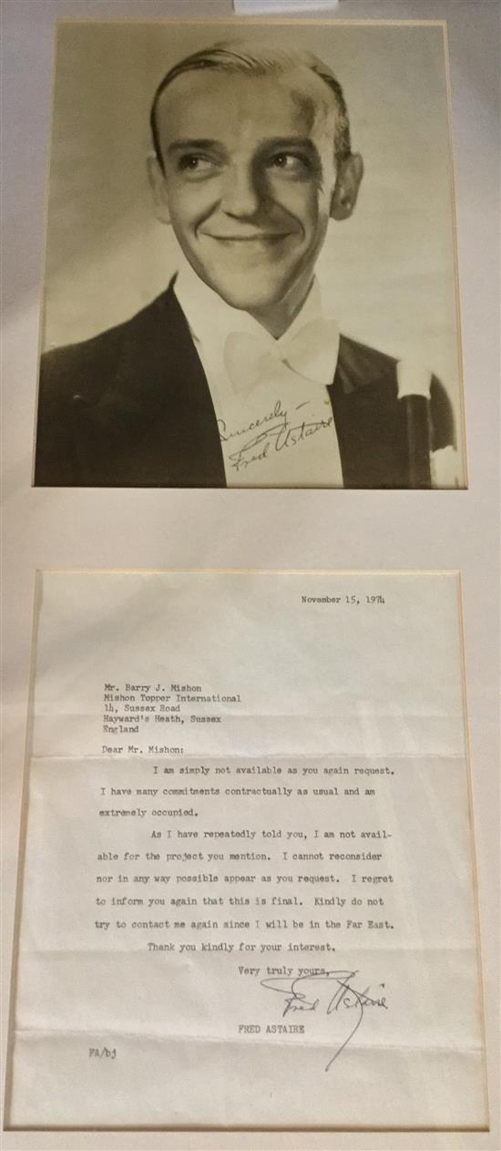 Signed Fred Astaire letter